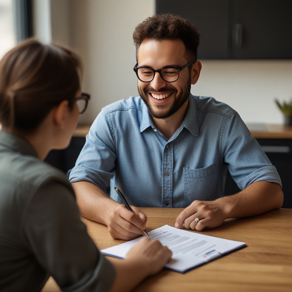 Landlord reviewing credit report