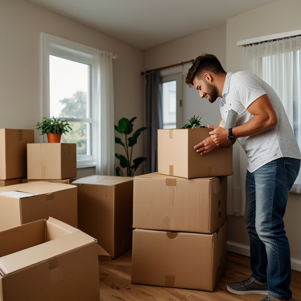 Tenant moving into well-prepared rental home