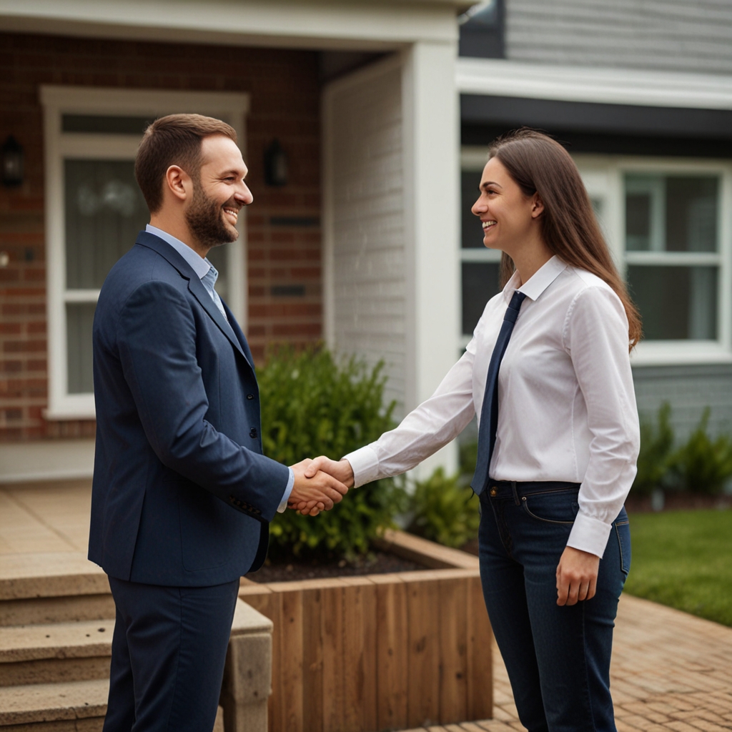 Property manager reviewing tenant applications