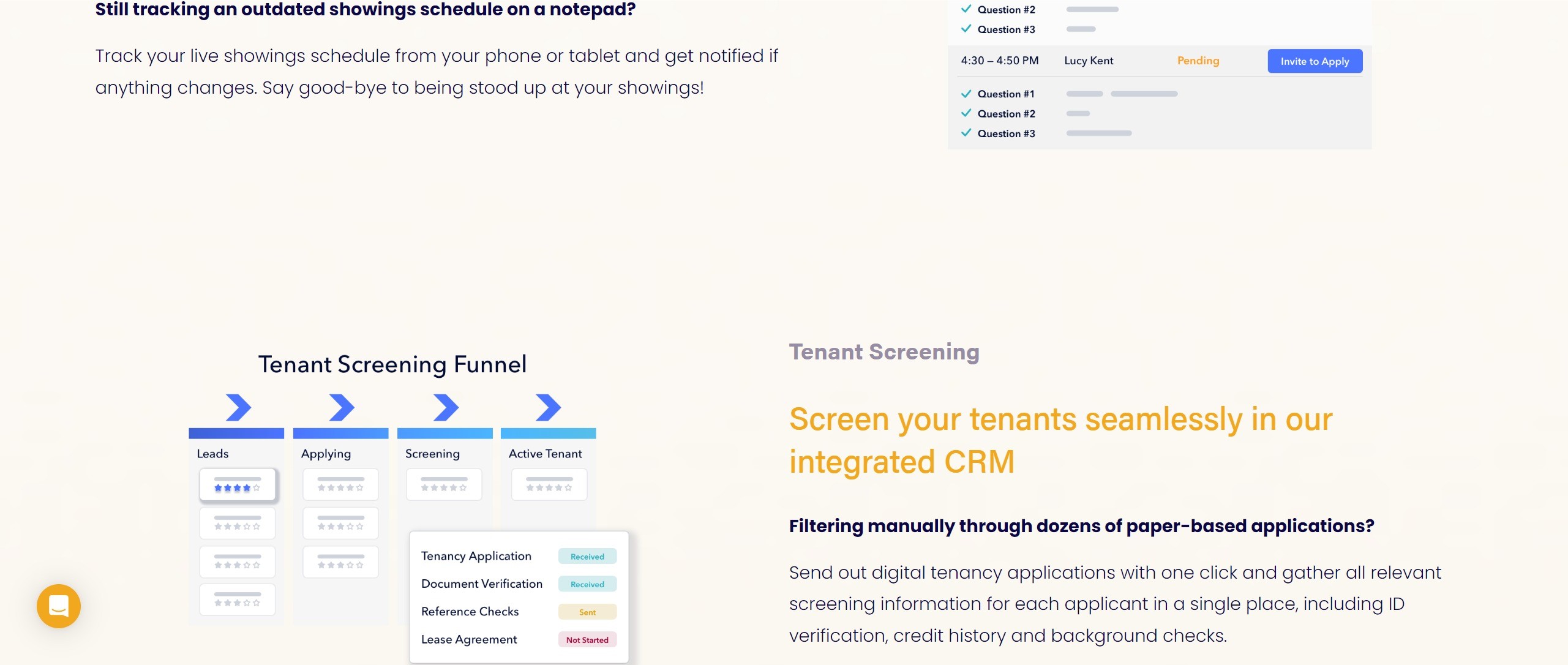 A visual representation of streamlined tenant placement process.